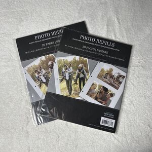 New View Photo Album Refill Pages 3 Ring 8x10 5x7 4x6 Photo Safe Lot of 2